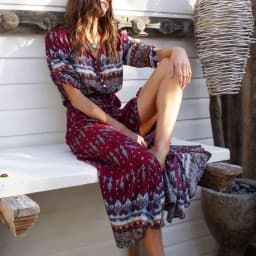 Dámské dlouhé letní šaty boho styl volný střih romantické maxi šaty - náhled 3