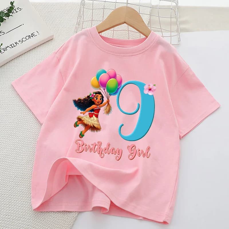 Dívčí tričko Moana | Narozeninové tričko pro princezny | Dětské oblečení 1-9 let