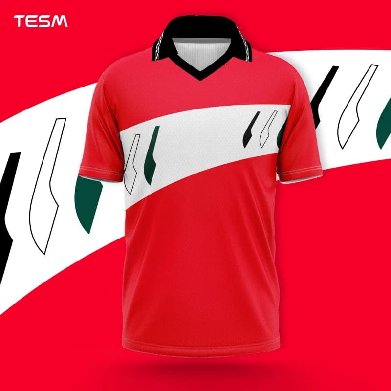 Pánské polo tričko sportovní módní letní V-výstřih 3D potisk prodyšné slim fit