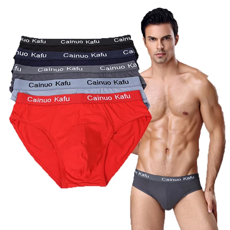 Pánské prodyšné spodní prádlo XL-7XL pohodlné elastické bavlněné kalhotky sada 5 kusů