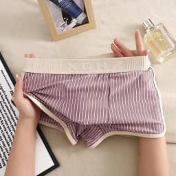 Pánské pruhované boxerky z měkké bavlny - pohodlné spodní prádlo velikost M-3XL - náhled 3