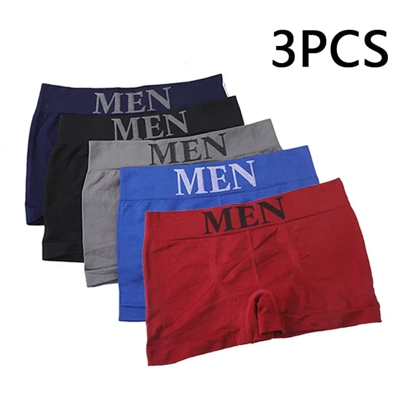 Pánské boxerky 3ks prodyšné pohodlné spodní prádlo černá modrá velikost S-XXL