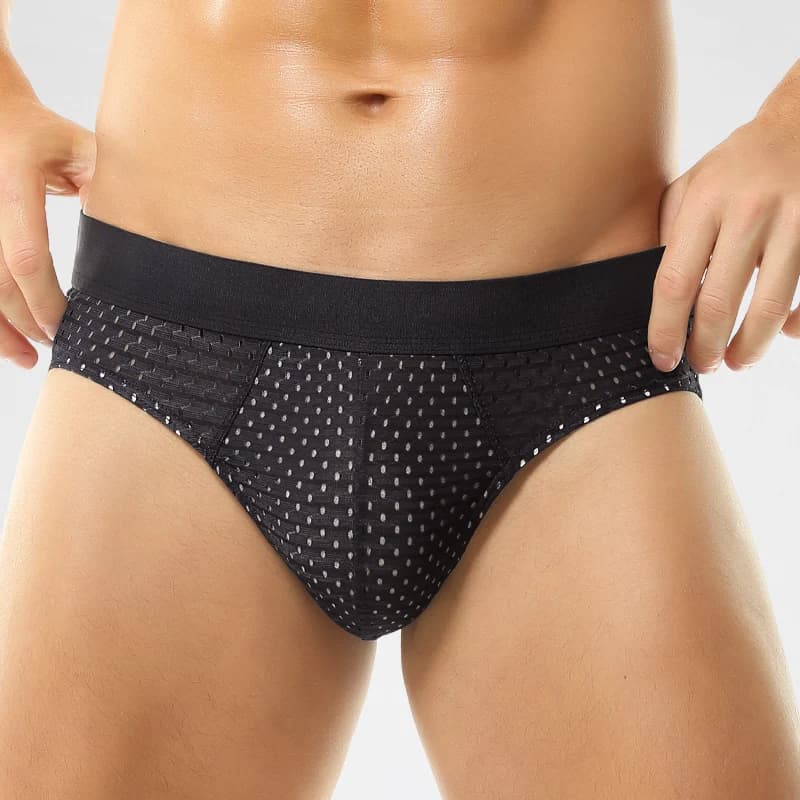 Pánské síťované prodyšné spodní prádlo - tenké letní boxerky z ledové hedvábí