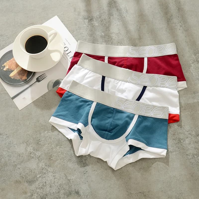 Pánské bavlněné boxerky sportovní pohodlné prodyšné módní spodní prádlo slim fit