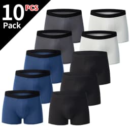 Pohodlné pánské boxerky sada 4/10 ks - prodyšné sportovní spodní prádlo XXL - náhled 2