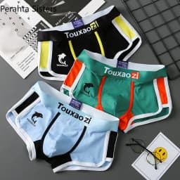 Pánské bavlněné boxerky 3ks sada módní pohodlné prodyšné spodní prádlo - náhled 6