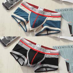 Pánské bavlněné vintage boxerky nízký střih 3 barevné varianty pohodlné prádlo - náhled 4