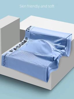 Prodyšné pánské boxerky z ledové hedvábné síťoviny | Bambusové spodní prádlo | Vel. L-6XL - náhled 5
