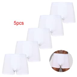 Pánské boxerky sada 5ks bílé prodyšné pohodlné elastické spodní prádlo M-XXL - náhled 2