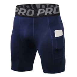 Pánské kompresní šortky do sportu - prodyšné elastické kraťasy s kapsou na běhání a fitness - náhled 3