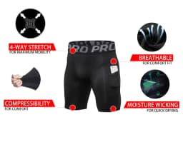 Pánské kompresní šortky do sportu - prodyšné elastické kraťasy s kapsou na běhání a fitness - náhled 7