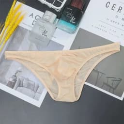 Pánské prodyšné hedvábné spodní prádlo - tenké, pohodlné, módní spodky s nízkým pasem - náhled 7
