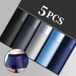 Pánské boxerky prodyšné tenké pohodlné bambusové spodní prádlo vel. M-3XL sada 5ks - náhled 2