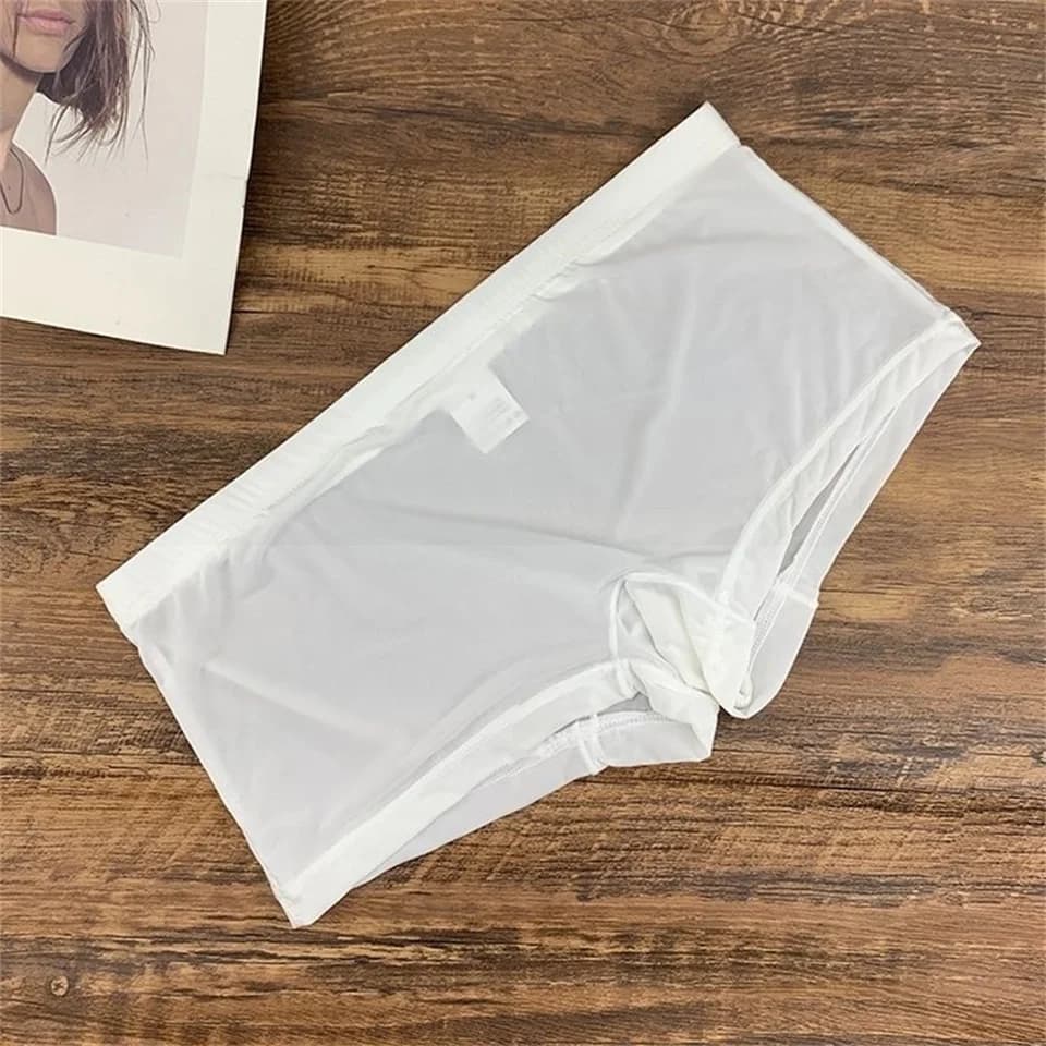 Prodyšné pánské boxerky z ledového hedvábí - pohodlné spodní prádlo M-XXL