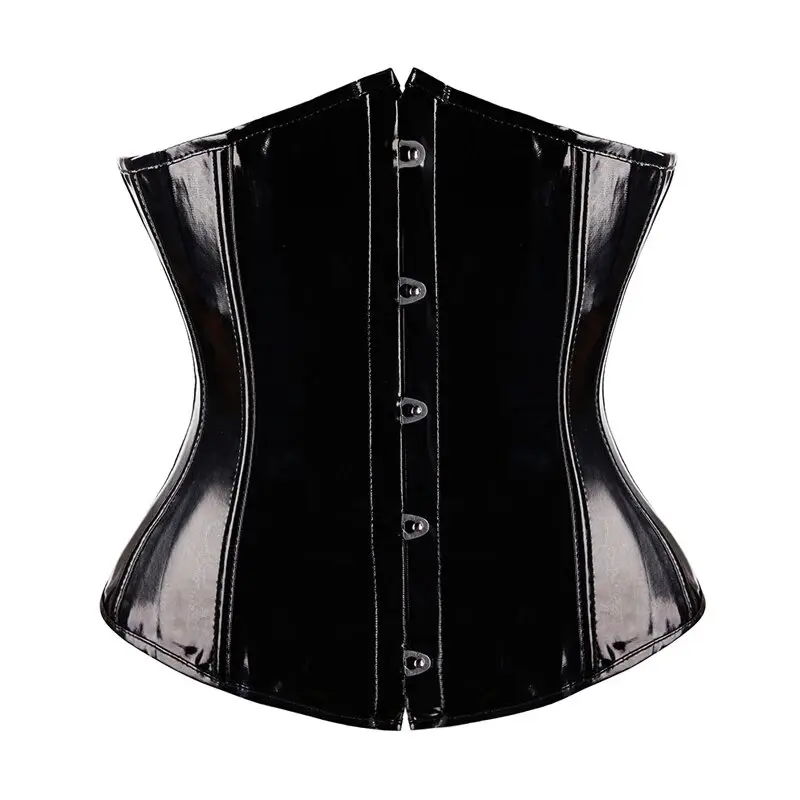 Černý korzet push-up s kostěným vyztužením - sexy gothic punk dámský top plus size