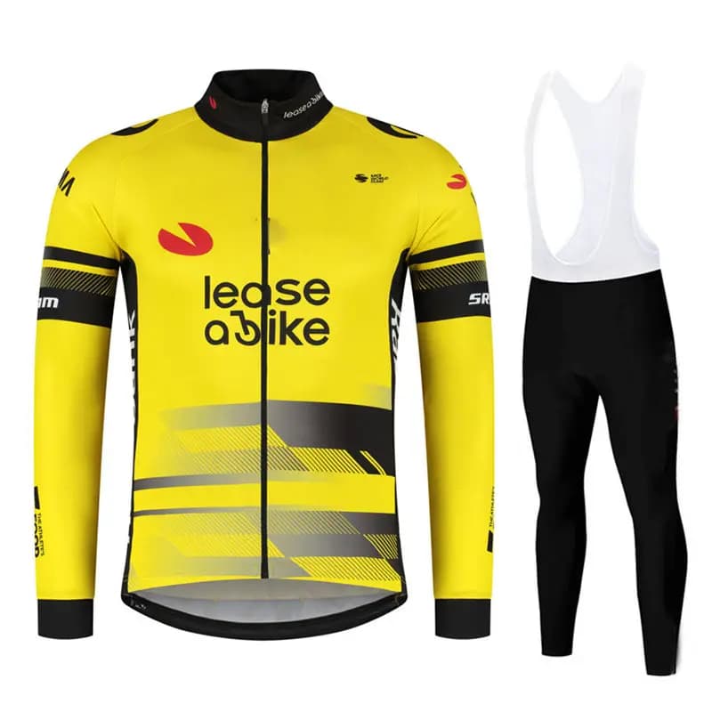 Pánský cyklistický dres a kalhoty - Podzimní/jarní MTB sada prodyšného sportovního oblečení na kolo