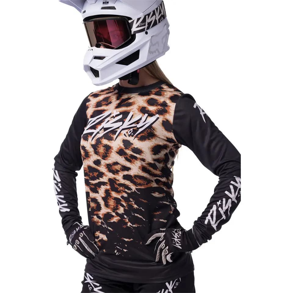 Dámský cyklistický dres dlouhý rukáv prodyšný MTB enduro outdoor sportovní tričko