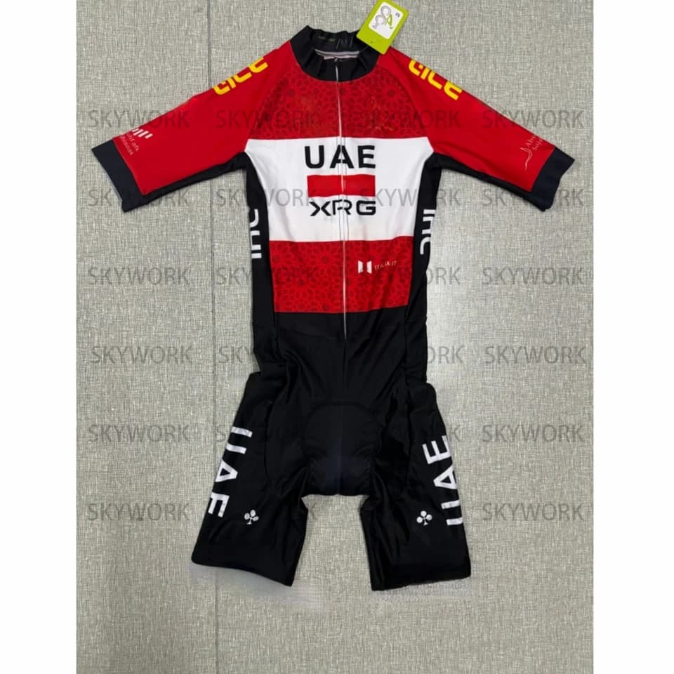 Pánský cyklistický dres červený aerodynamický prodyšný profesionální sportovní dres na kolo krátký rukáv