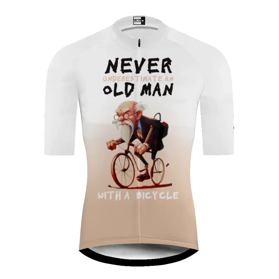 Pánský cyklistický dres prodyšný letní top na kolo krátký rukáv zelený sportovní