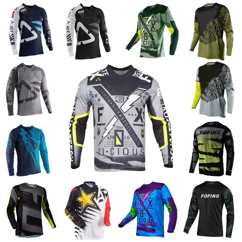 Pánský cyklistický dres dlouhý rukáv MTB Downhill offroad enduro sportovní tričko