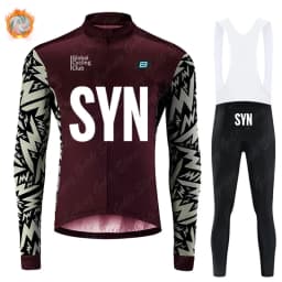 Zimní cyklistický komplet - termo fleece dres a kalhoty, silniční a horské kolo, zateplené oblečení - náhled 6