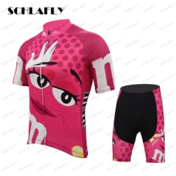 Dámský cyklistický dres - prodyšný, rychleschnoucí, růžový set pro silniční a horské kolo - náhled 3
