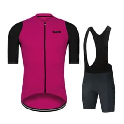 Prodyšný cyklistický dres a kraťasy set - Letní modrý cyklo komplet pro profesionální jízdu - náhled 4