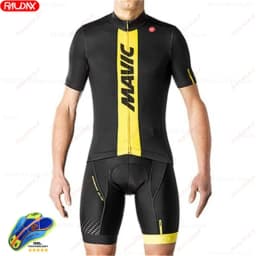 Pánská cyklistická sada prodyšný dres + elastické šortky letní outdoor sportovní oblečení - náhled 3