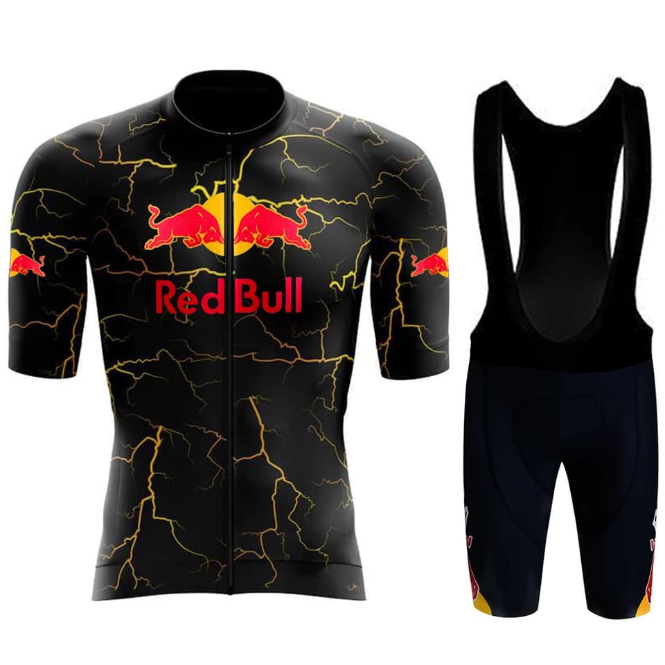 Pánská cyklistická sada letní dres MTB silniční kolo prodyšná sportovní bunda červená