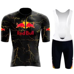 Pánská cyklistická sada letní dres MTB silniční kolo prodyšná sportovní bunda červená - náhled 3