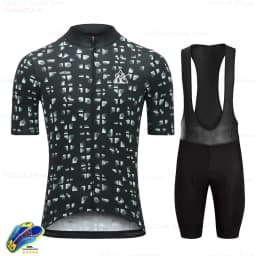 Pánský cyklistický dres MTB silniční kolo letní prodyšný duhový set krátký rukáv - náhled 3
