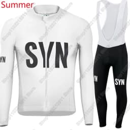 Pánská cyklistická sada dres + kalhoty bílá černá - prodyšný MTB outfit pro letní a zimní jízdu - náhled 7