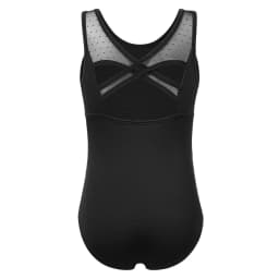 Dívčí baletní dres s průsvitnou síťkou a křížovým výstřihem - sportovní tanečník outfi - náhled 5