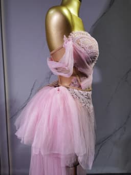 Dámské třpytivé krajkové šaty off shoulder pro společenské akce a tanec, sexy elegantní outfit - náhled 7