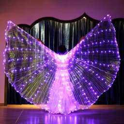 Svítící LED motýlí křídla pro tanečnice - elegantní kostým na performance, párty a show - náhled 3