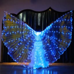 Svítící LED motýlí křídla pro tanečnice - elegantní kostým na performance, párty a show - náhled 4