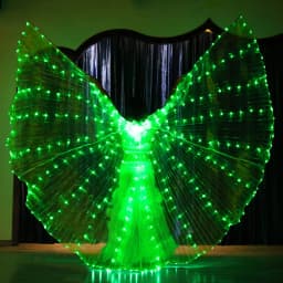 Svítící LED motýlí křídla pro tanečnice - elegantní kostým na performance, párty a show - náhled 5