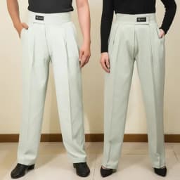 Pánské dámské taneční kalhoty pro společenské tance Latino High Waist černé Cha Cha Salsa - náhled 5