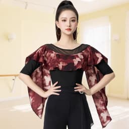 Dámský taneční top černý - elegantní latinské taneční oblečení pro ženy trénink a vystoupení - náhled 6