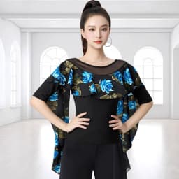 Dámský taneční top černý - elegantní latinské taneční oblečení pro ženy trénink a vystoupení - náhled 5