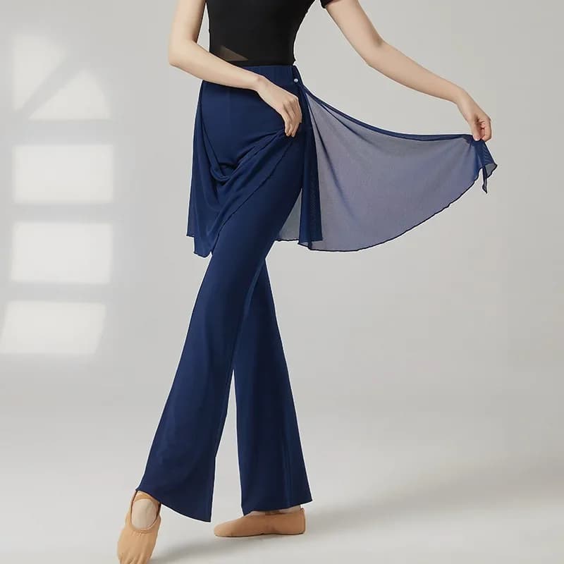 Dámské taneční kalhoty - elastické slim fit legíny pro balet a moderní tanec, černé XS-XL