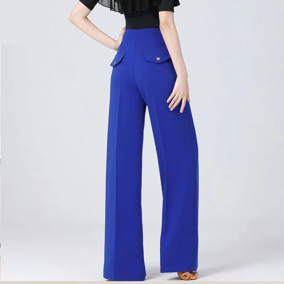 Dámské taneční kalhoty vysoký pas černé moderní elastické bavlněné kalhoty pro jazz a balet