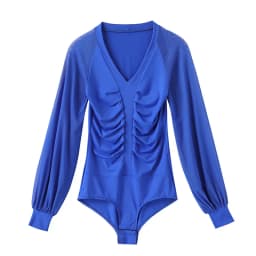 Dámský taneční top Latino styl - fitness trénink samba tango flamenco elastický crop top - náhled 7