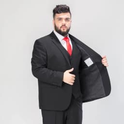 Pánský společenský oblek XXL velká velikost klasický střih elegantní sako pro slavnostní příležitosti - náhled 7
