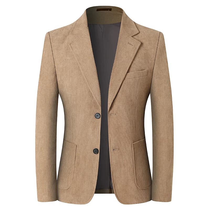 Pánský manšestrový blazer - módní elegantní sako do kanceláře i společnosti, nadměrné velikosti XS-4XL