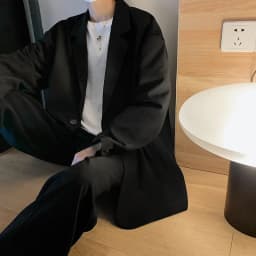 Pánská volnočasová sako slim fit western styl elegantní módní bunda černá šedá - náhled 3