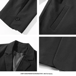 Pánská volnočasová sako slim fit western styl elegantní módní bunda černá šedá - náhled 5