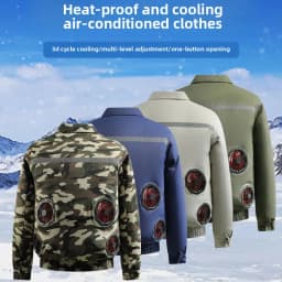 Velký chladicí ventilátor - prodyšné pracovní oblečení s UV ochranou pro letní vedra - náhled 2