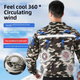 Velký chladicí ventilátor - prodyšné pracovní oblečení s UV ochranou pro letní vedra - náhled 3