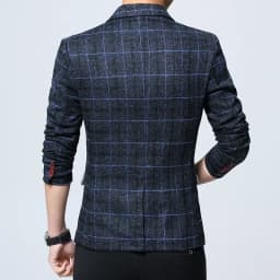 Pánské kostkované sako slim fit – elegantní casual blazer pro společenské příležitosti - náhled 5